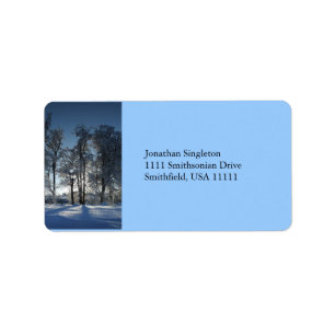 Winter Landscape Label