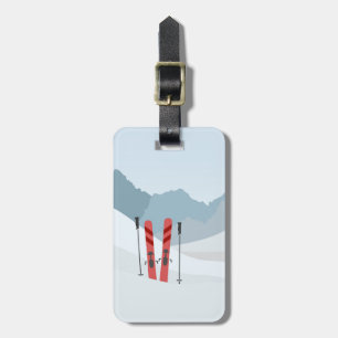 Winter landscape luggage tag