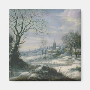 Winter landscape magnet