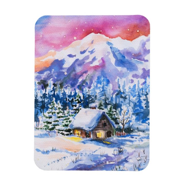 Winter landscape magnet (Vertical)