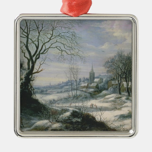 Winter landscape metal tree decoration (Front)