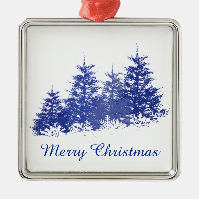 Winter landscape metal tree decoration (Front)