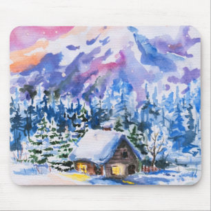 Winter landscape mouse mat