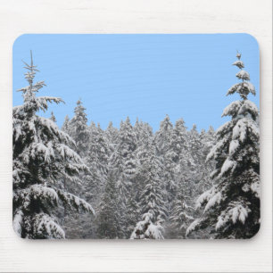 Winter Landscape Mousepad Snow Forest Gifts