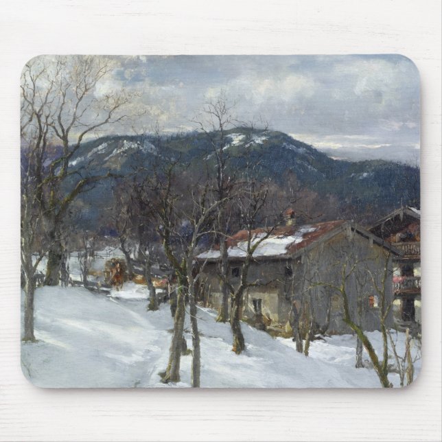 Winter landscape near Kutterling, 1899 Mouse Mat (Front)
