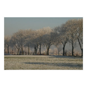 Winter landscape poster