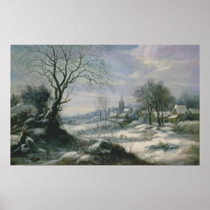 Winter landscape poster
