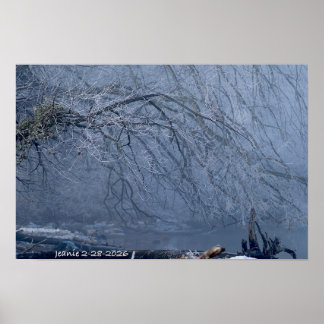 Winter landscape poster