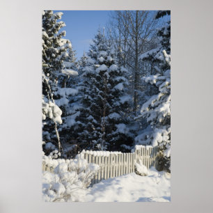 Winter landscape poster