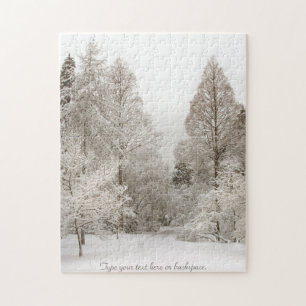 Winter Landscape Puzzle Personalised Winter Trees