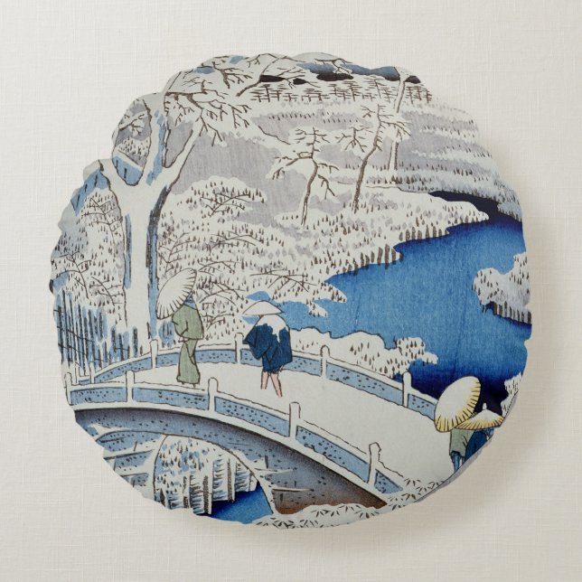 Winter Landscape Round Cushion (Front)