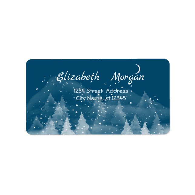 Winter Landscape Snow Label (Front)