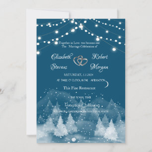 Winter Landscape Snow Wedding Invitation