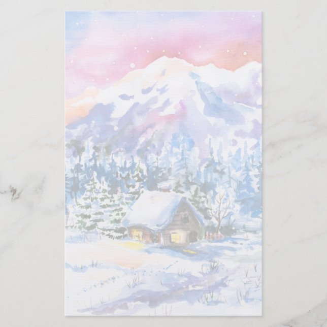Winter landscape stationery (Front)