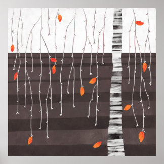 Winter Landscape Tree Art Poster
