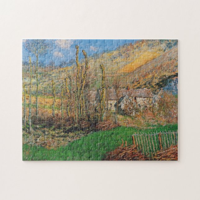 Winter Landscape Valley of Falaise Monet Fine Art Jigsaw Puzzle (Horizontal)