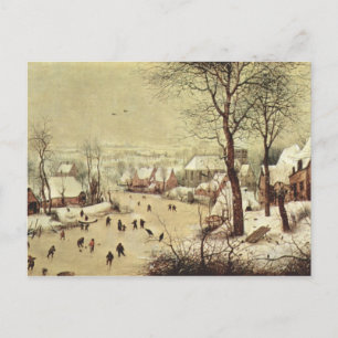 Winter Landscape with a Bird Trap - 1565 Postcard