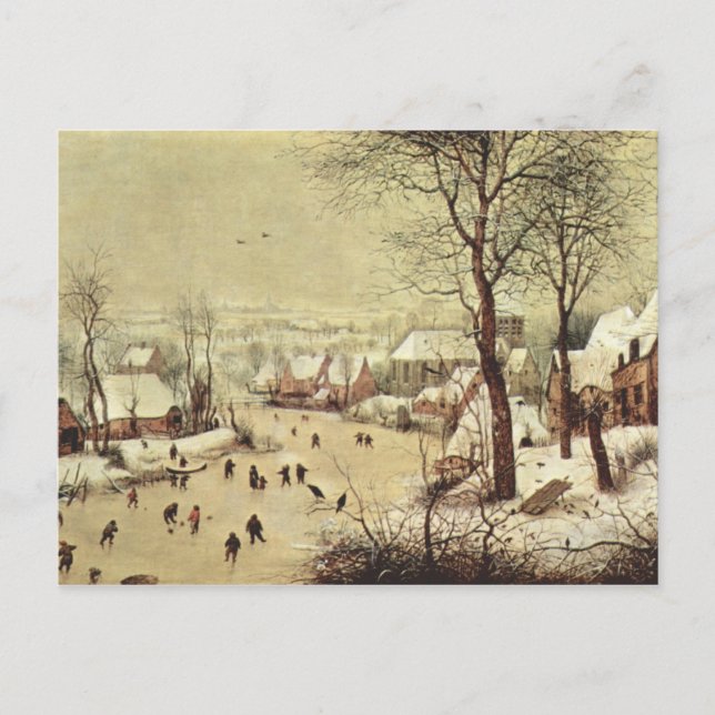 Winter Landscape with a Bird Trap - 1565 Postcard (Front)