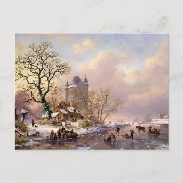 Winter Landscape with a Castle Postcard (Front)
