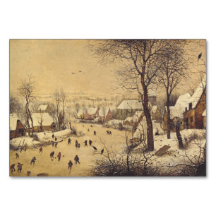 Winter landscape with bird trap by Pieter Brueghel Table Number