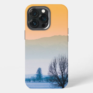Winter Landscape with Golden Sky iPhone 13 Pro Case