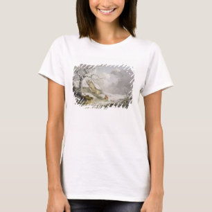 Winter Landscape with Men Snowballing an Old Woman T-Shirt