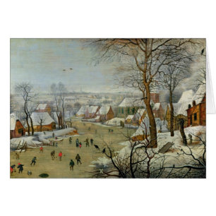 Winter Landscape with Skaters and a Bird Trap
