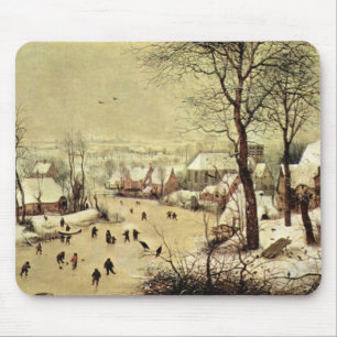 Winter landscape with skaters by Pieter Bruegel Mouse Mat