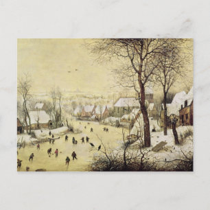 Winter Landscape with Skaters Postcard