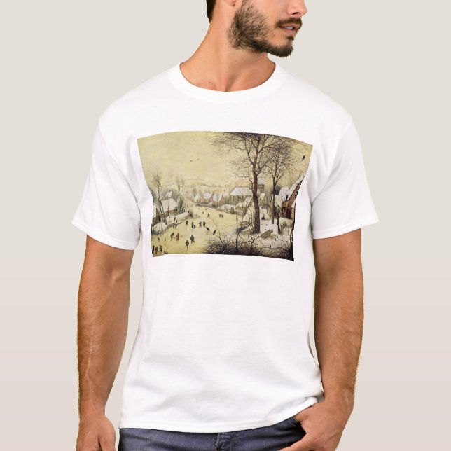 Winter Landscape with Skaters T-Shirt (Front)
