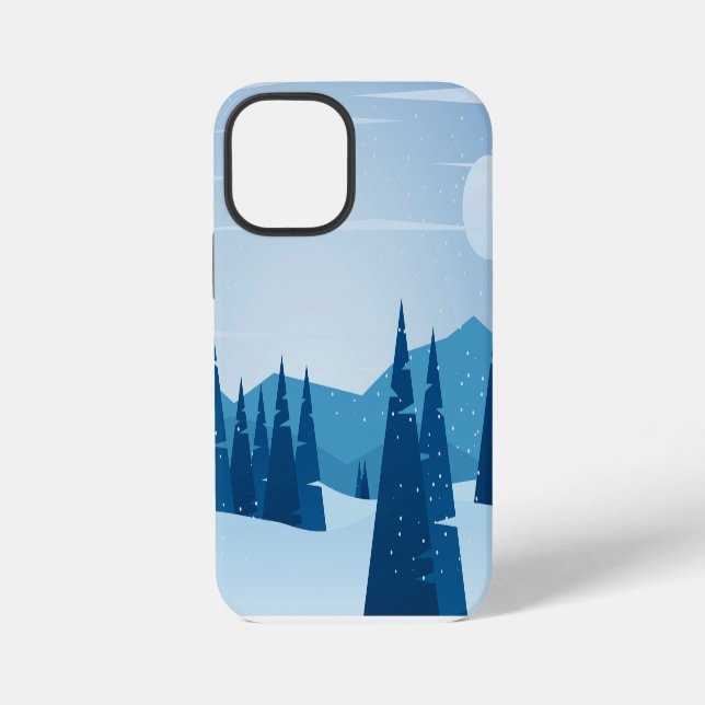 Winter Landscape with Snow iPhone Case (Back)