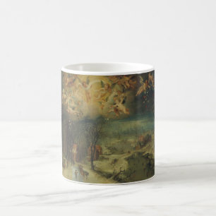 Winter Landscape With Villagers Gathering Wood Coffee Mug