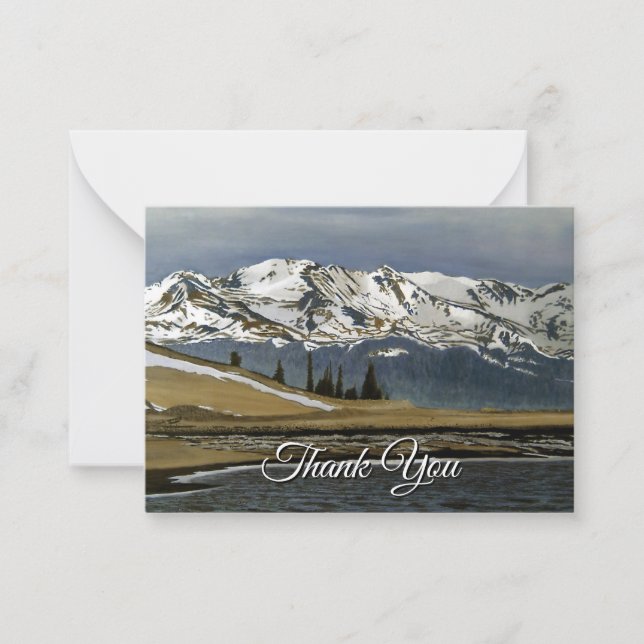 Winter Leadville Colorado in Blue Grey White Card (Front)