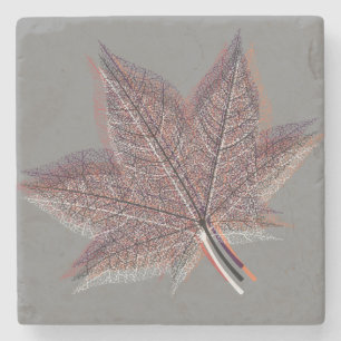 Winter Leaf Stone Coaster
