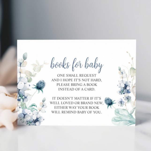 Winter Leaves Baby Shower Book for Baby Enclosure Card (Creator Uploaded)