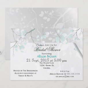 Winter Leaves Bridal shower Invitations