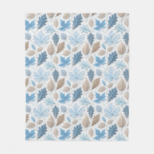 winter leaves coated in delicate frost fleece blanket