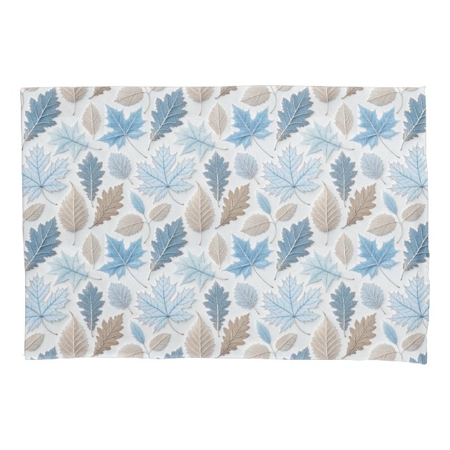 winter leaves coated in delicate frost pillowcase (Front)