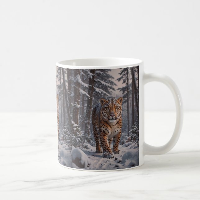 Winter Leopard Coffee Mug (Right)
