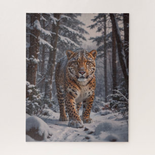 Winter Leopard Puzzle