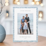 Winter Lights | Modern Vertical Photo Hanukkah Holiday Card<br><div class="desc">Share holiday greetings with these modern and stylish Hanukkah photo cards featuring your favourite photo set on a background of snowflakes and winter branches in white on icy pale blue. An editable message area lets you customise your Chanukah or holiday greeting. Add your family name or names beneath, along with...</div>