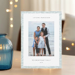 Winter Lights | Modern Vertical Photo Hanukkah Holiday Card<br><div class="desc">Share holiday greetings with these modern and stylish Hanukkah photo cards featuring your favourite photo set on a background of snowflakes and winter branches in white on pale iced aqua. An editable message area lets you customise your Chanukah or holiday greeting. Add your family name or names beneath, along with...</div>