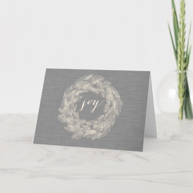 WINTER LINEN | JOY | STYLISH HOLIDAY CARD (Front)