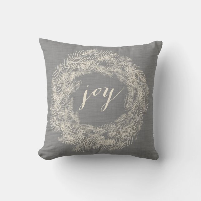 WINTER LINEN PRINT | JOY STYLISH HOLIDAY PILLOW (Front)
