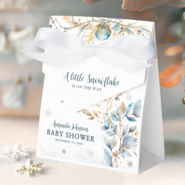 Winter Little Snowflake Baby Shower Favor Box (Creator Uploaded)