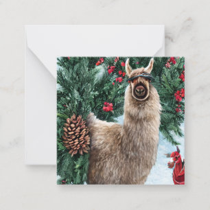 Winter Llama Card