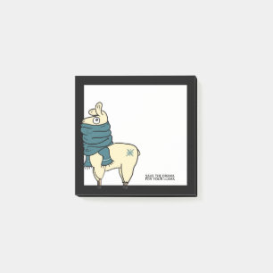 Winter Llama   Save the Drama for your Llama Post-it Notes