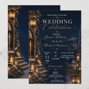 Winter Lodge Wedding Invitation