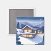 Winter Log Cabin