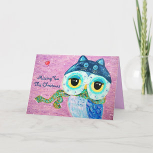 Winter Love -  Missing You  This Christmas Holiday Card